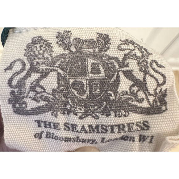 The Seamstress Of Bloomsbury 8 UK 4 US Dress Midi 1940s 1930s Crepe Dark Green - Picture 7 of 8